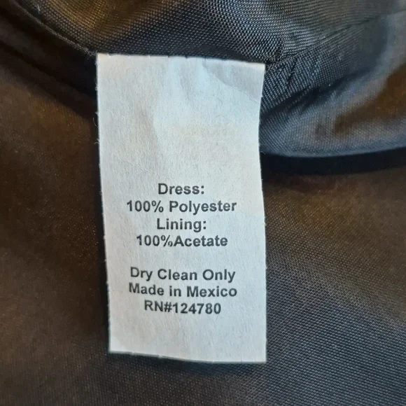 Shabby Apple Shimmery Black Cap Sleeve Tea Length Dress, XS - Picture 7 of 10